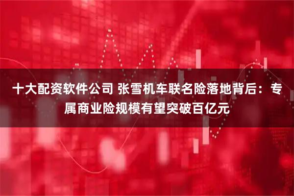 十大配资软件公司 张雪机车联名险落地背后：专属商业险规模有望突破百亿元